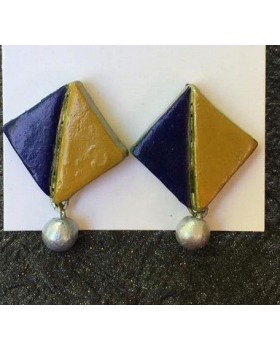 Handpainted Terracotta Jewellery – Ear rings Handpainted Terracotta Jewellery – Ear rings